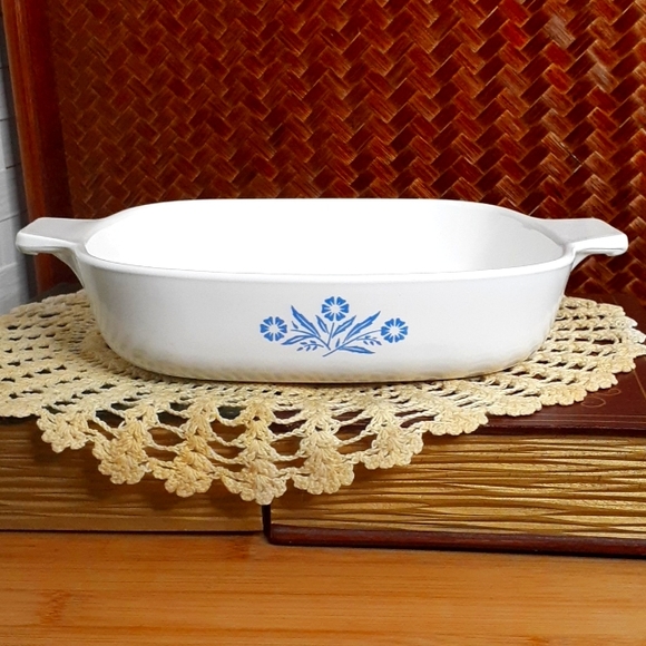 👉*RARE VINTAGE* CORNING WARE "CORNFLOWER" 7" CASSEROLE DISH WITH LID ~P-7-B - Picture 11 of 11